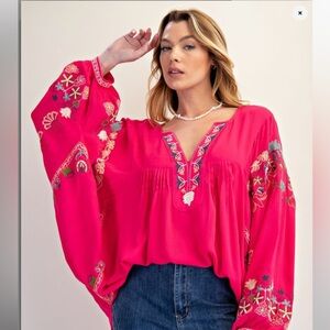 ES12–Vibrant Embroidered Blouse